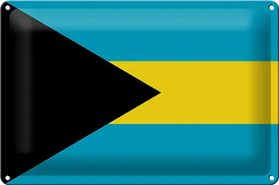 Produktbild von Blechschild Flagge Bahamas 30x20cm Flag of the Bahamas