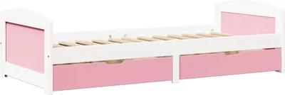 Obrázok produktu pre denná posteľ s 2 zásuvkami bez matraca bielo-ružová 90x200 cm
