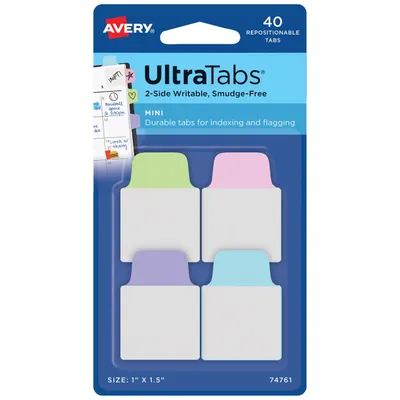 Immagine prodotto di AVERY Zweckform 74761 AVERY Zweckform UltraTabs Mini Haftmarker farbsortiert 40 Blatt