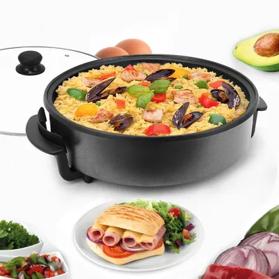 Elektropfanne 9,6 L, 42 cm, 1500 W, Antihaft, einstellbare Temperatur