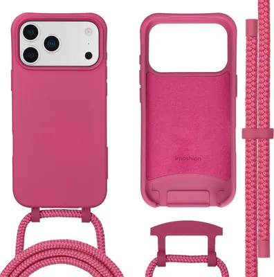 Immagine prodotto di imoshion Cover posteriore colorata con catena rimovibile per cellulare e MagSafe iPhone 17 Pro Max - Lampone