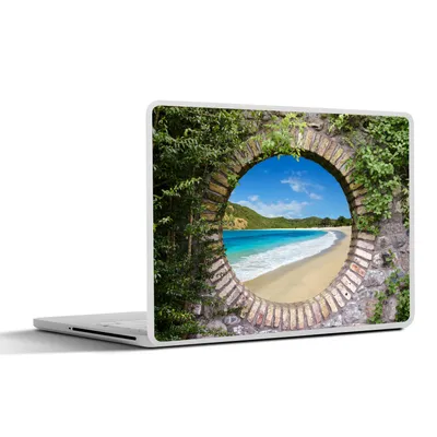 Produktbild von MuchoWow® Laptop Aufkleber Sticker Cover Strand - Meer - Blick 30x21 cm - Sticker für Laptop - Selbstklebend