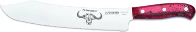 Produktbild von Giesser Messer Brotmesser PremiumCut Wave No1 Red Diamond Acryl 25cm Wellenschliff BBQ