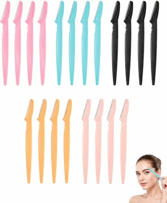 Produktbild von Augenbrauenrasierer 20 Stück, Gesichtsbehaarung entfernen, für Dermaplaning, 5 Designs