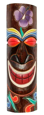 Productafbeelding van Gekleurd Maori wandmasker, 50 cm