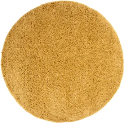 Produktbild von Tapiso Teppich ESSENCE Rund Modern Einfarbig Gelb  100 x 100 cm