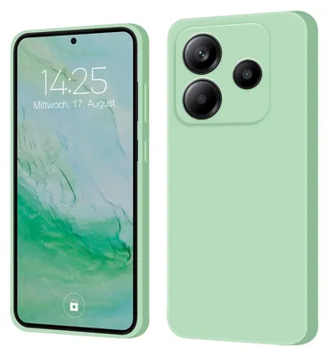 Produktbild von Hülle für Xiaomi Redmi Note 14 5G Case Cover Bumper Smartphone Softgrip Schutzhülle Farbe: Türkis