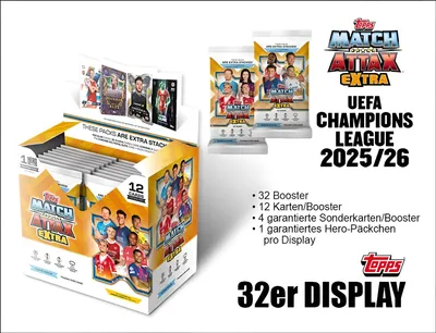 Produktbild von Topps - Match Attax Champions League 2025/26 EXTRA Trading Cards - 1 Display (32 Booster)