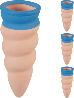 Obrázok produktu pre relaxdays Zakrivené hlinené kužele v sade 4 ks