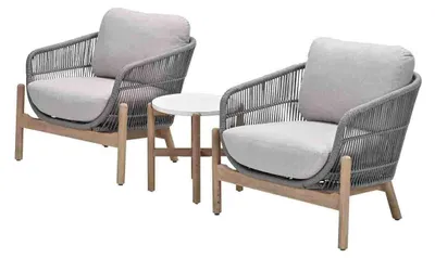 Produktbild von Garden Impressions Talara Loungeset - 3-teilig - acacia white wash - Taupe - grau sand