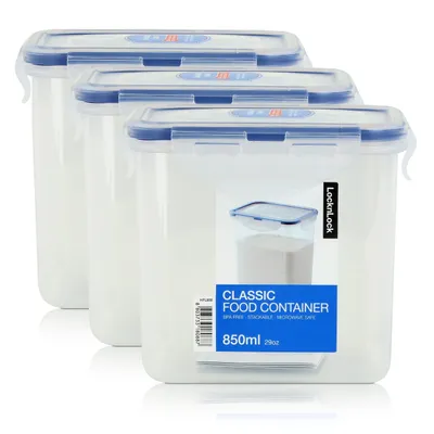 Produktbild von LocknLock Classic HPL808 Frischhaltedose 850ml - Luft & Wasserdicht (3er Pack)