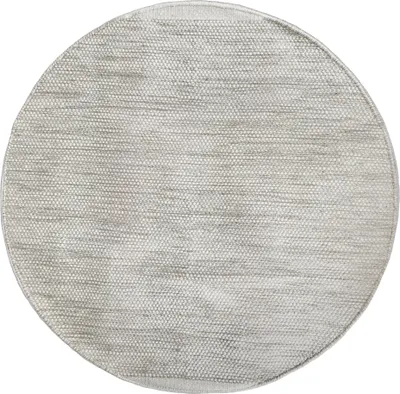 Produktbild von MY-RUG Teppich WoolHeaven, Runder Wollteppich 100 x 100 cm, weiß beige, aus gewalkter Schurwolle, Wendbar, Naturprodukt, Handgewebt