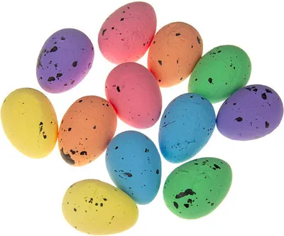 Image de Multicolore STYROPOREIER Décoration de Pâques Œufs de Pâques 12 pièces, 3 x 4 cm