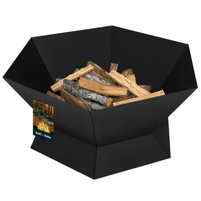 Produktbild von KOTARBAU® Feuerschale Feuerkorb Hexagon 30 cm Faltbar Feuerschalen & Feuerkörbe aus Stahlblech Hitzebeständig