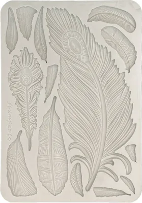 Produktbild von STAMPERIA SILIKONFORM Mold Abformen Gießen Mould, Masquerade Federn