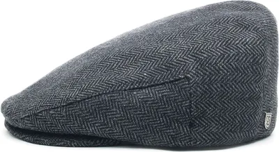 Brixton moderne Flatcap Hooligan im Fischgrät-Design in grau