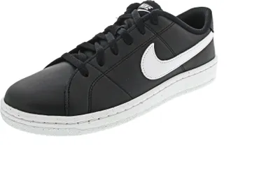 A black Nike Court Royale 2 NN shoe with a white Nike swoosh logo.