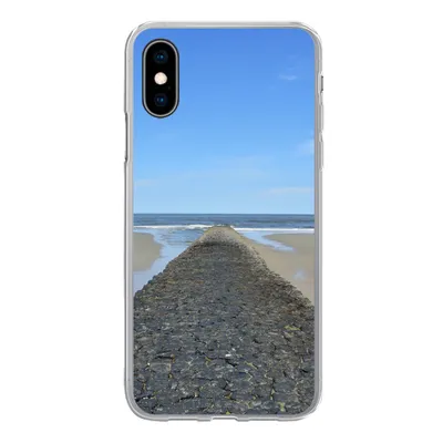 Produktbild von MuchoWow® Handyhülle Schutzhülle Hülle für iPhone X Nordsee - Strand - Wasser Silikon Softcase Handy Hülle - Handyhülle