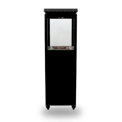 Produktbild von HEAT Outdoor Living Gaskamin für Terrasse Utevarme – Terrassenofen 6,5 kW - 40 x 28 x 132 cm - Stahl - Stilvoller Gas-Terrassenheizstrahler (Schwarz)