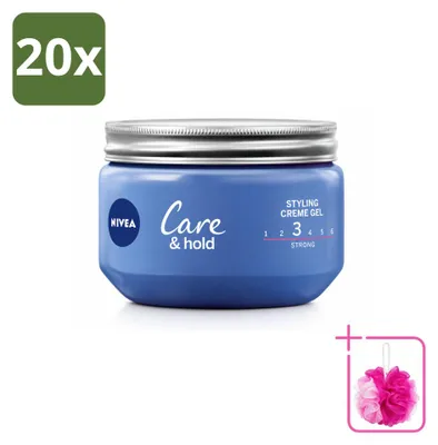Productafbeelding van 20 x NIVEA Care & Hold Styling Crème Gel - 150 ml - Voordeelverpakking - 20 stuks
