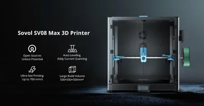 Produktbild von SV08 MAX - CoreXY 3D-Drucker - Bauvolumen 500×500×500 mm - 700 mm/s - Hotend 300°C - Klipper - Automatische Nivellierung - WLAN & Kamera