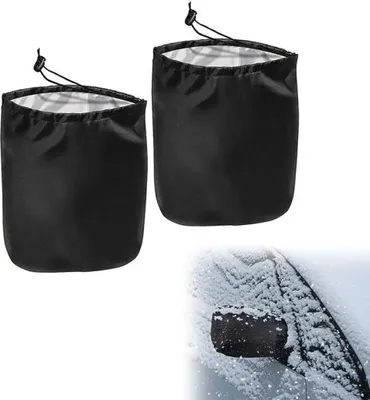 Produktbild von 2x Seitenspiegel Schneeschutz Auto, Spiegelabdeckung gegen Schnee Eis und Frost