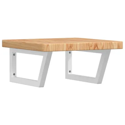 Productafbeelding van Badkamer wandschap staal en massief eikenhout