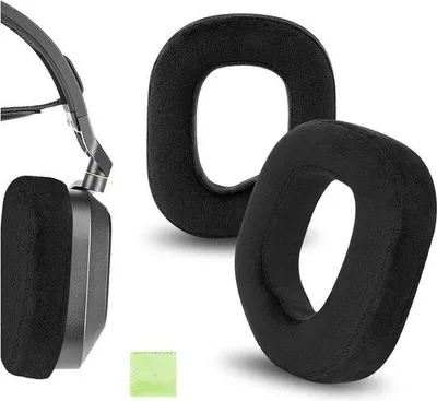 Immagine prodotto di Cuscinetti auricolari di ricambio in velluto nero – Comodi – Per riparazioni