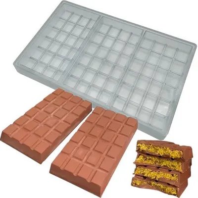 Produktbild von Professionelle Schokoladenform aus Polycarbonat - 27,5 x 17,5 x 2,4 cm