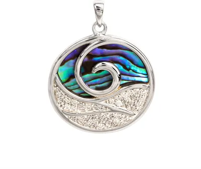 Produktbild von V Anhänger 925/- Sterling Silber 3,5cm weiß Zirkonia weiß 279240029