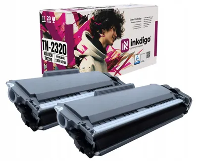 Produktbild von Inkdigo 2er-Pack Toner TN2320 für Brother DCP-L2500D, DCP-L2520DW, DCP-L2540DN, DCP-L2560CDN – Schwarz,