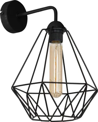 Produktbild von Drahtlampe Wandlampe schwarz 38 cm LOFT