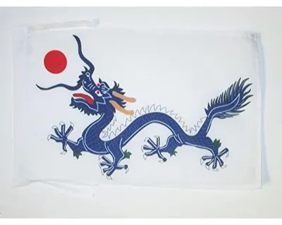 Flagge China Qing-Dynastie 1889, 45x30 cm, Polyester 100D
