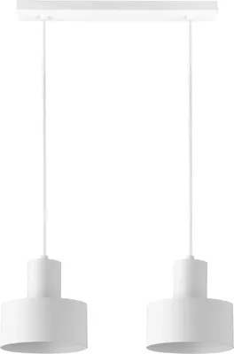 Obrázok produktu pre Dekoratívna biela minimalistická dvojitá závesná lampa do obývačky Rif 2xE27 15W Sigma Lighting