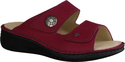 Produktbild von Finn Comfort Moorea, supersofte Pantolette, Damen, Leder, Raspberry (Himbeere) - Damenschuhe Pantolette / Zehentrenner, Rot, leder (nubukvienna)