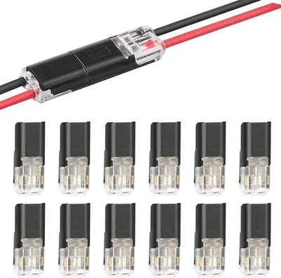 Productafbeelding van Kabelconnectoren 2-polig voor 18-24 AWG draden - 12 stuks