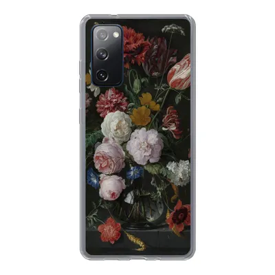 Produktbild von MuchoWow® Handyhülle Schutzhülle Hülle für Samsung Galaxy S20 FE Stilleben mit Blumen in einer Glasvase - Gemälde von Jan Davidsz. de Heem Silikon Softcase Handy Hülle - Abdeckung
