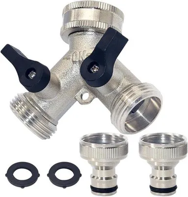 Image de Répartiteur en Y à deux voies pour appareils de levage - 2 raccords - Argent