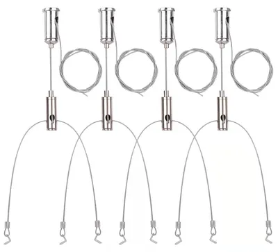 Productafbeelding van Solidchoice - 4 Set Lichtophangbeugels met Verstelbare Kabel