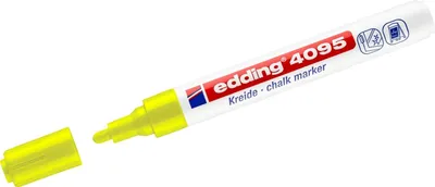 Immagine prodotto di Pennarello a gesso edding 4095 2-3mm giallo neon confezione da 10