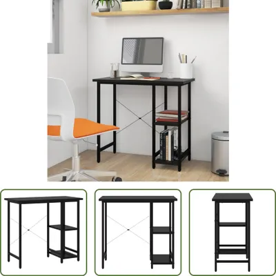Immagine prodotto di The Living Store Scrivania nera 80x40x72 cm MDF e metallo
