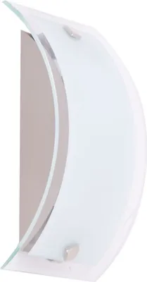 Produktbild von BRILLIANT Wandleuchte Elysee | klassische Wandleuchte | Glas/Metall | edelstahl/weiß | tropfwassergeschützt | 1x E14 max. 40 W