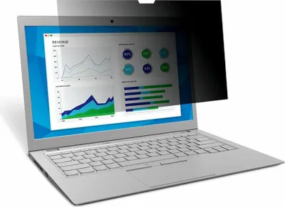 Produktbild von 3M Blickschutzfilter für 13,3" Breitbild-Laptop, 33,8 cm (13.3"), 16:9, Laptop, Rahmenloser Blickschutzfilter, Anti-Glanz