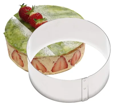 Immagine prodotto di GOBEL - Anello per pasticceria in acciaio inossidabile, diametro 30 cm - Anello per vacherin in acciaio inossidabile - Altezza 6 cm