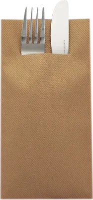 Produktbild von Besteckserviette Bronze aus Linclass® Airlaid 40 x 40 cm, 100 Stück - Bestecktasche
