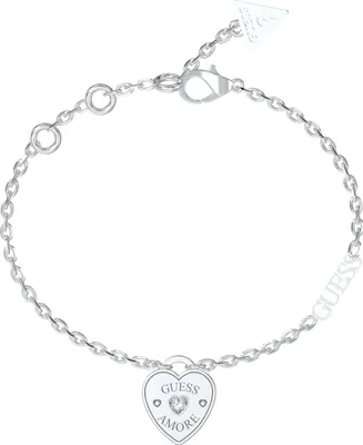 Produktbild von Damen Silber Guess Zirkonia Herz Armband