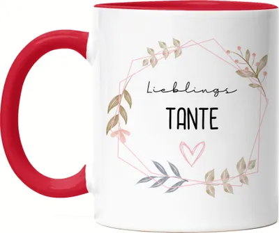 Produktbild von Lieblingstante Tasse Rot Tanti Geschenkidee Geburtstag Nichte Neffe