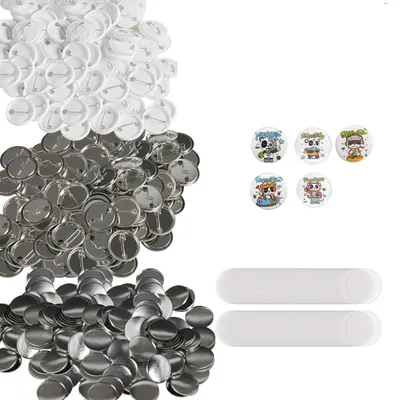 500 Sets 32 mm Pin-Rückknopf-Teile für Button-Maker, DIY