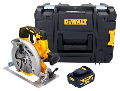Obrázek produktu pro Akumulátorová okružní pila DeWalt DCS 570 NT 18 V 184 mm bezkartáčová + 1x akumulátor 4,0 Ah + TSTAK - bez nabíječky