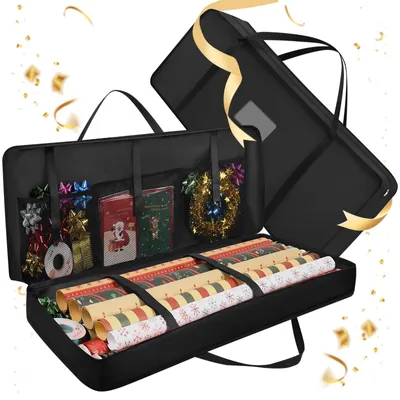 Produktbild von Aufbewahrungstasche für Geschenkpapier mit Fächern